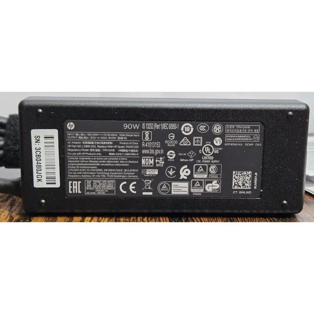 Genuine HP 90W Smart AC Power Adapter Charger - Open Box - Universal for HP